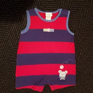 Carter's Baby Red/Blue Tank Onsie Half Pint 6-9mths